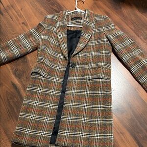 Plaid Brown Women's Coat 🧥